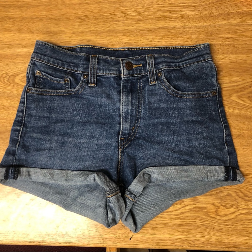 Levis Blue Denim Jean Shorts